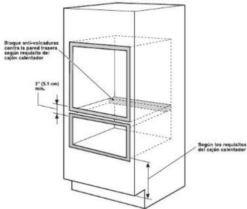 GE Profile PK7000BLTS - 2|F ABERTURA PARA INSTALACIÓN SOBRE UN CAJÓN CALENTADOR - 1