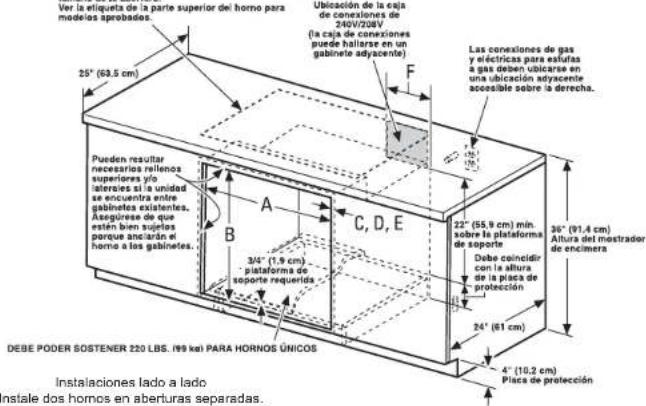 GE Profile PK7000BLTS - B ABERTURA PARA HORNOS ÚNICOS – BAJO EL MOSTRADOR DE ENCIMERA - 1