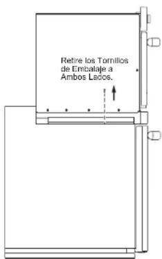 GE Profile PK7000BLTS - RETIRO DE LOS TORNILLOS DE EMBALAJE (PARA HORNO SUPERIOR COMBINADO DE 30" ÚNICAMENTE) - 1