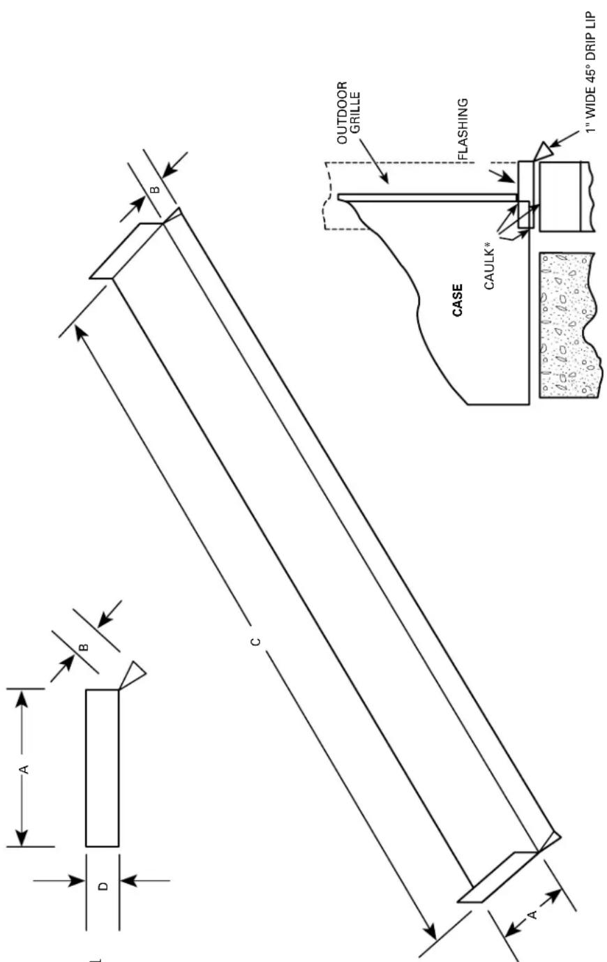 GE AZ39H09DAC - METAL CASE EXTENSION FOR WALLS DEEPER THAN 13-1/8" (11-1/8" WITH SUB-BASE) Field fabricated – ge recommends the use of one of the deeper RAB71 wall cases offered as special order items - 1