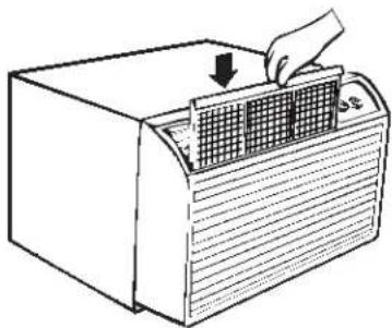 GE AJCH10ACA - To replace the air filter: - 1