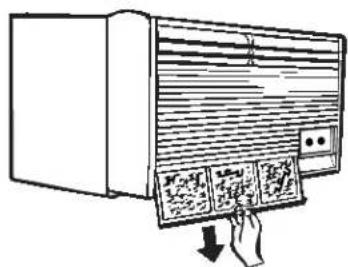 GE AJCH10ACA - To remove the air filter, on other models: - 1