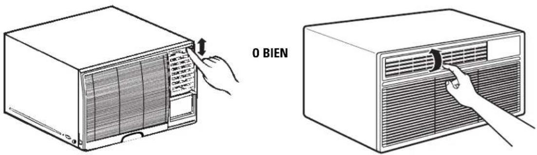 GE AGH08AJ - Dirección del aire—Hacia arriba y hacia abajo (en algunos modelos) - 1