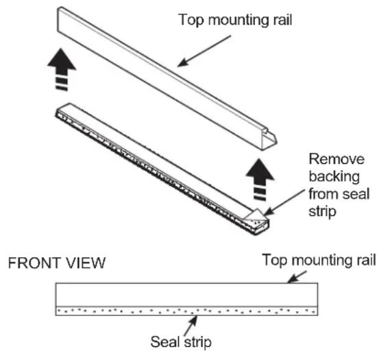 GE AEH06LX - ATTACH THE TOP MOUNTING RAIL SEAL STRIP - 1