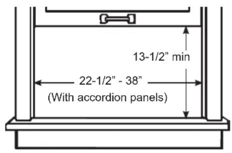 GE AEH06LX - WINDOW REQUIREMENTS - 1