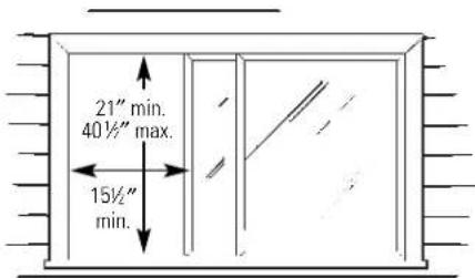 GE AGX08FA - Window Requirements - 1