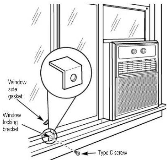 GE AGX08FA - Secure the Window and Install the Window Side Gasket - 1