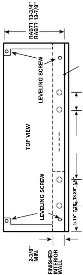 GE AZ35H09E4B - METAL CASE EXTENSION FOR WALLS DEEPER THAN 13-1/8" (11-1/8" WITH SUB-BASE) FIELD FABRICATED - GE RECOMMENDS THE USE OF ONE OF THE DEEPER RAB71 WALL CASES OFFERED AS SPECIAL ORDER ITEMS. SEE PAGE 29. - 5