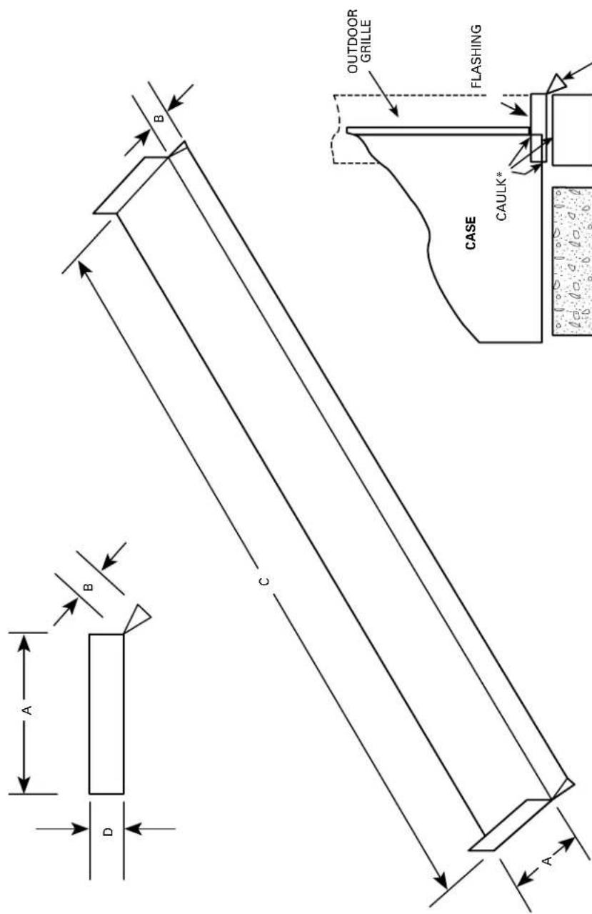 GE AZ35H09D3B - METAL CASE EXTENSION FOR WALLS DEEPER THAN 13-1/8" (11-1/8" WITH SUB-BASE) FIELD FABRICATED - GE RECOMMENDS THE USE OF ONE OF THE DEEPER RAB71 WALL CASES OFFERED AS SPECIAL ORDER ITEMS. SEE PAGE 29. - 4