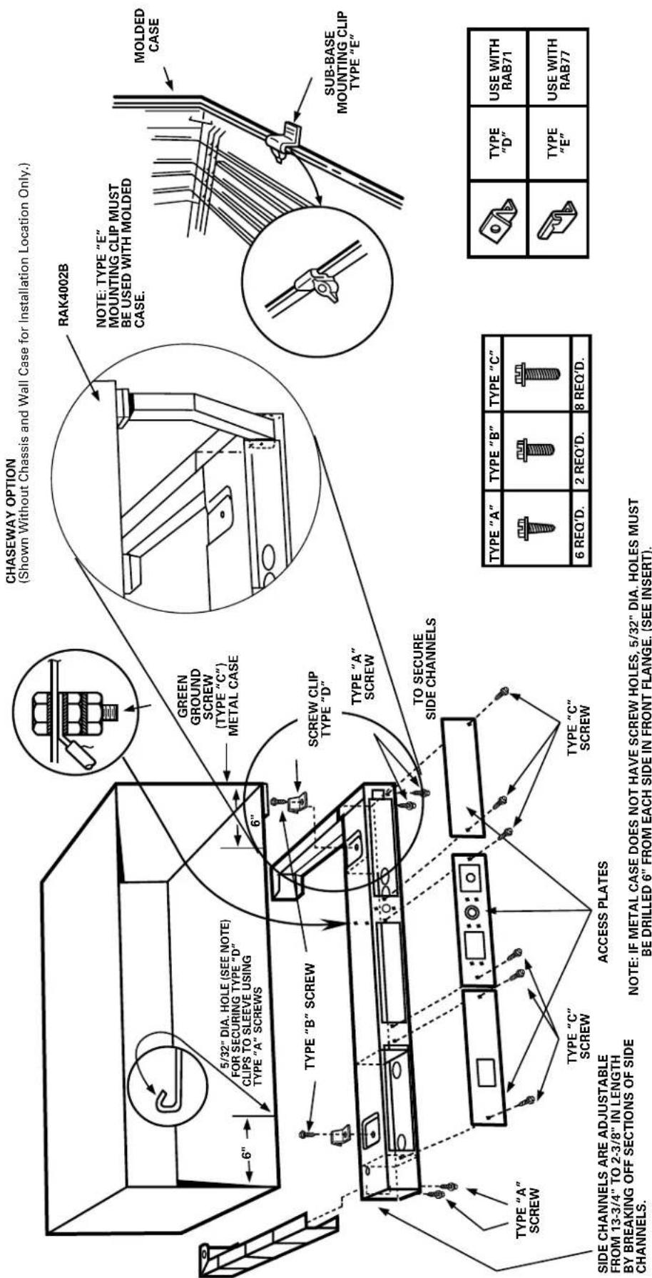 GE AZ28E07EAP - METAL CASE EXTENSION FOR WALLS DEEPER THAN 13-1/8" (11-1/8" WITH SUB-BASE) Field fabricated - ge recommends the use of one of the deeper RAB71 wall cases offered as special order item - 6