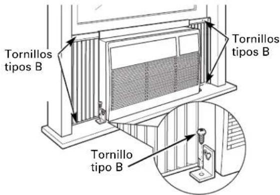 GE AEH06LL - ④ INSTALE EL ACONDICIONADOR DE AIRE EN LA VENTANA (CONT.) - 1
