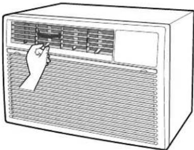 GE AEH06LL - Dirección del aire—de lado a lado - 1
