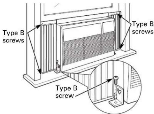 GE AEH06LL - ④ INSTALL AIR CONDITIONER IN WINDOW (CONT.) - 1
