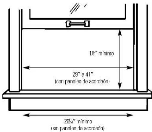 GE Quiet-Aire AGN24DA - Requisitos para la ventana - 1