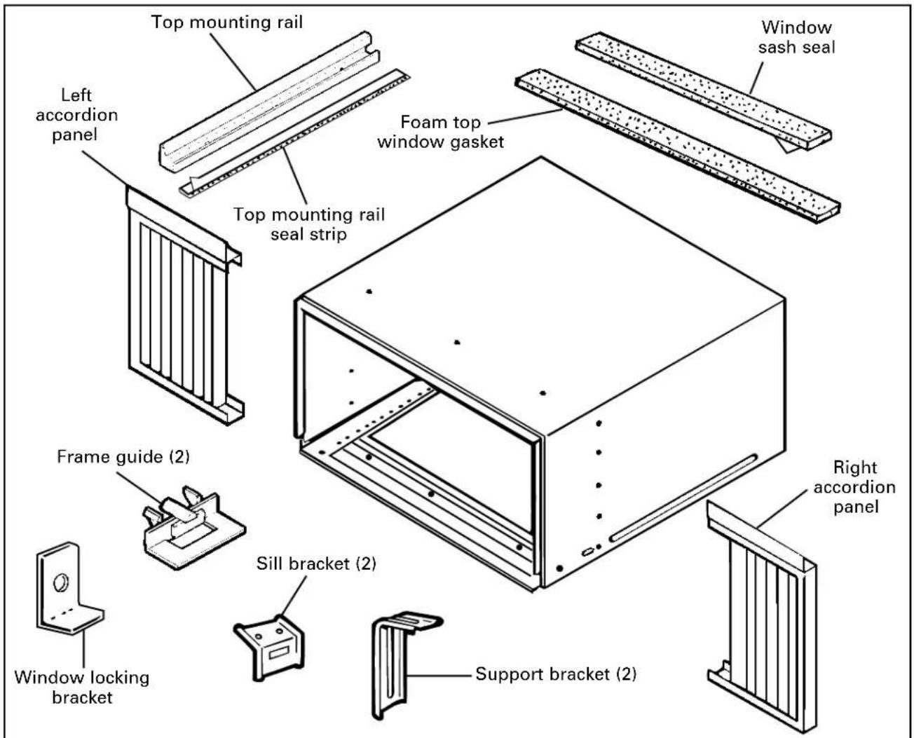 GE Quiet-Aire AGN24DA - Window Installation Instructions. - 1