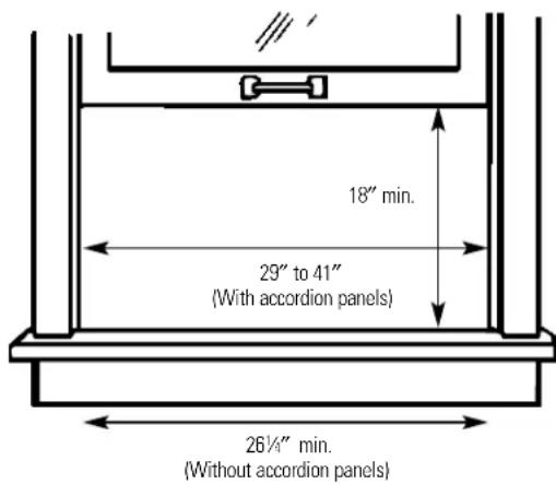 GE Quiet-Aire AGN24DA - Window Requirements - 1