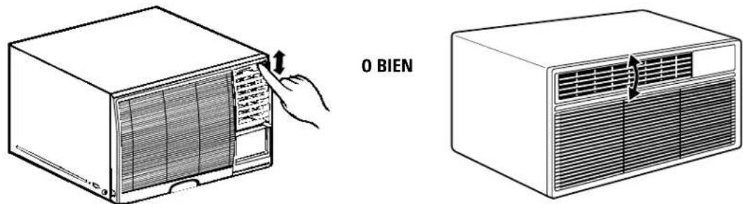 GE ASH10AA - Dirección del aire—Hacia arriba y hacia abajo (en algunos modelos) - 1