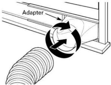 GE APN08AA - ⑥ ATTACH EXHAUST HOSE TO WINDOW SLIDER - 1