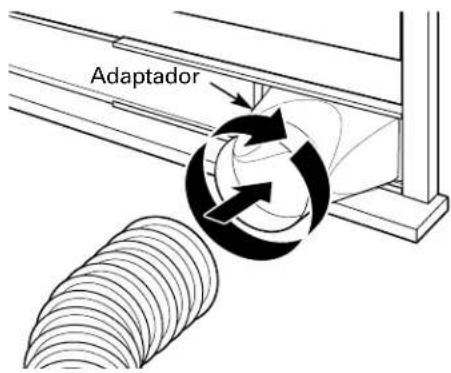 GE APN08AA - ⑥ PEGUE LA MANGUERA DE ESCAPE AL DESLIZADOR DE VENTANA - 1