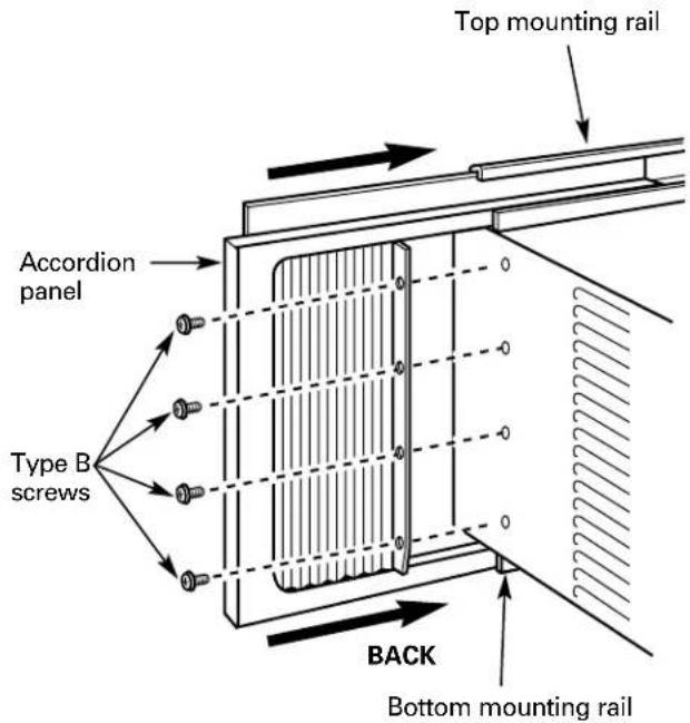 GE AGN05LJ - INSTALL THE TOP MOUNTING RAIL AND THE SIDE ACCORDION PANELS - 2