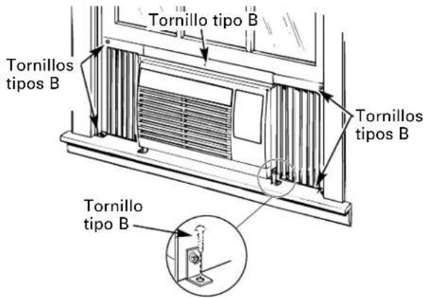 GE ASN05LA - ④ INSTALE EL ACONDICIONADOR DE AIRE EN LA VENTANA (CONT.) - 1
