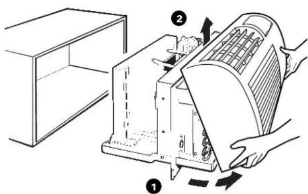 GE AZ32H07D2B - Remove the Shipping Tape from the Room Cabinet - 2