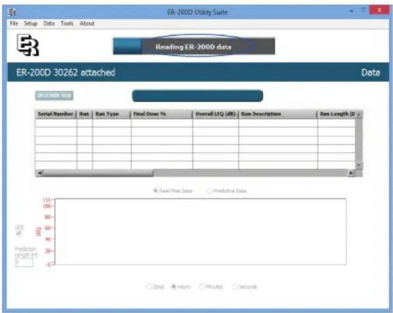 Etymotic Dosimeter ER-200DW8 - Downloading Stored Data - 2
