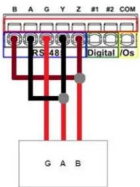 Lantronix E224 - RS485 Wiring Diagram - 1