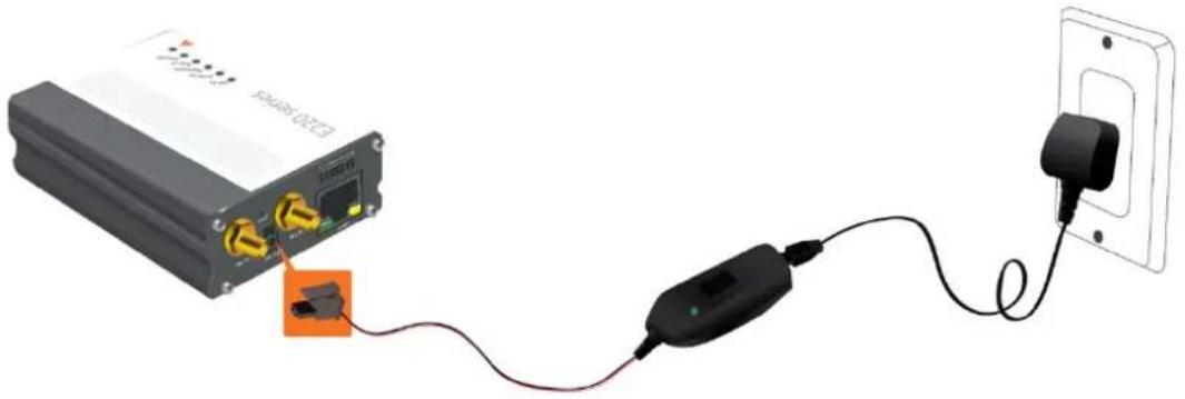 Lantronix E224 - To connect the AC power: - 1