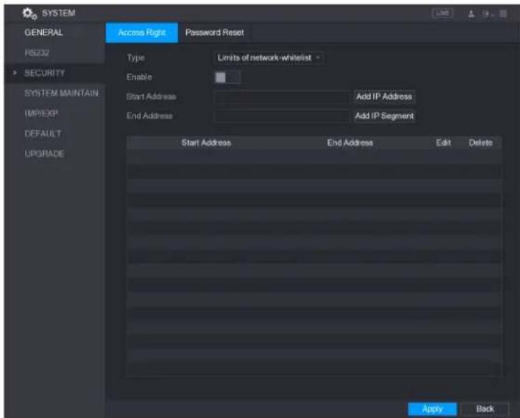 UNIDEN GXVR55840 - Configuring Access Right - 1