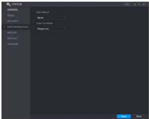 UNIDEN GXVR55840 - Configuring System Maintenance Settings - 1