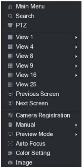 UNIDEN GXVR55840 - Shortcut Menu - 1