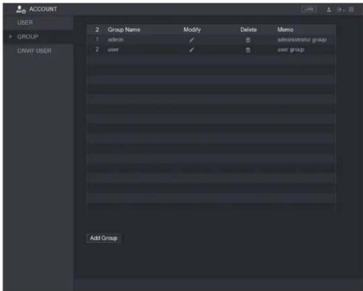 UNIDEN GXVR55840 - Configuring Group Account - 1