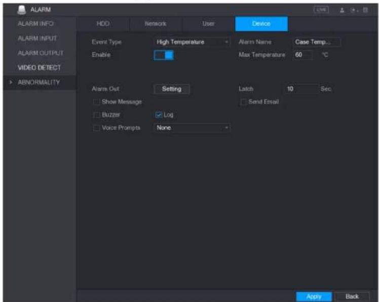 UNIDEN GXVR55840 - Configuring Device Event Settings - 1