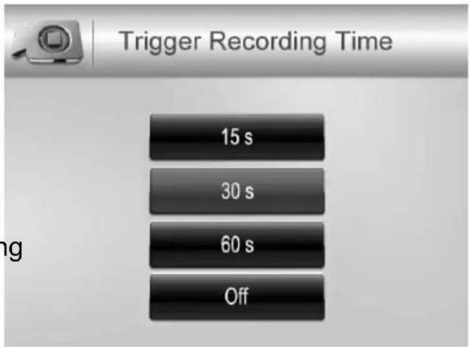 UNIDEN Guardian G1400 - Trigger Recording Time - 1