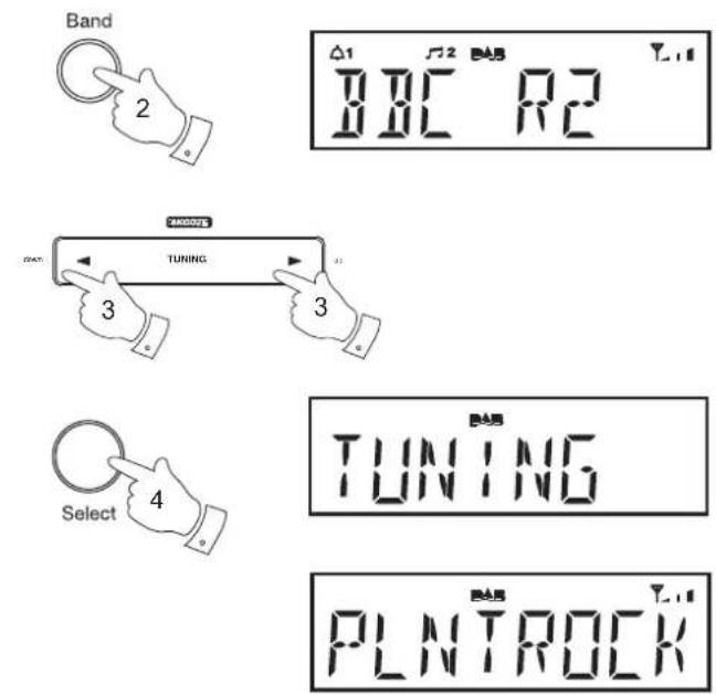 ROBERTS Ecologic 5 - Selecting a station - DAB - 1