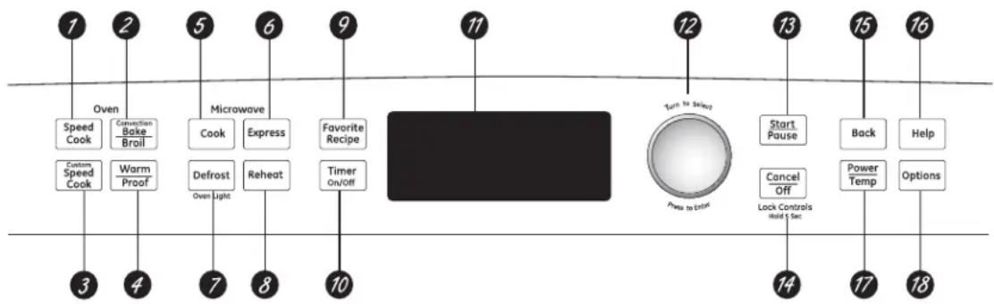 GE ZSC2200NBB - Controles de Cocimiento - 1