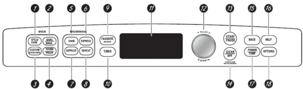 GE SCB1000KWW - Cooking controls - 1