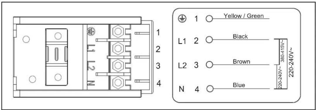 Bellini BPD270EC - Connecting the hob to the mains power supply - 1