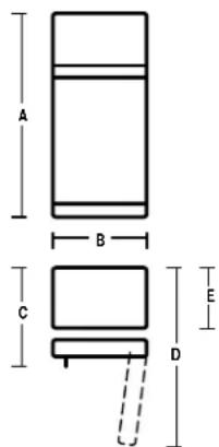 GE TBT14SABAA - Dimensions Water Supply to Icemaker (on some models) - 1