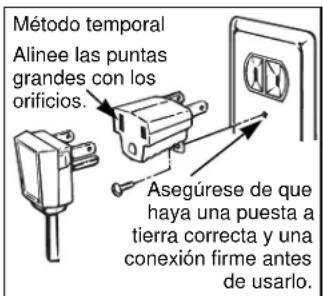 GE TBT14SABAA - Uso del enchufe adaptador (en algunos modelos) Uso de cables de extensión - 1