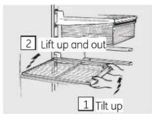 GE GTS18ABDBB - About the fresh food compartment shelves. - 1
