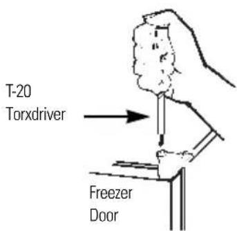 GE TBX18SYBAA - Remove the Freezer Door on Dispenser Models - 4