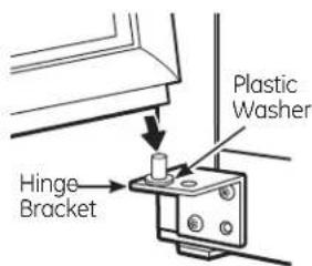 GE GTS18CCDWW - Re-hang the fresh food door - 1