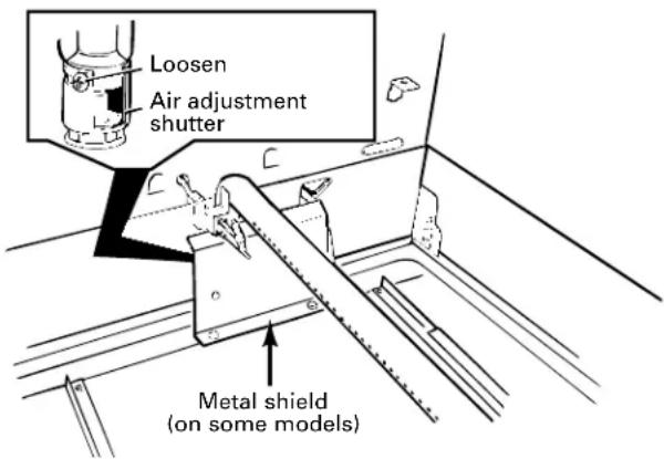 GE JGBS09PEHWW - ⑧ ADJUST BROIL AND OVEN BURNER AIR ADJUSTMENT SHUTTERS IF NECESSARY (CONT.) - 1