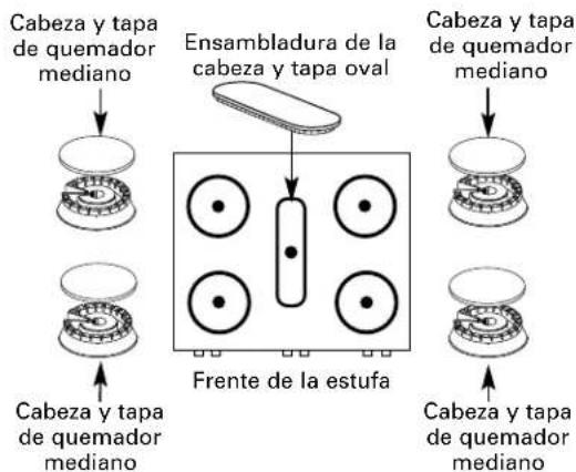 GE JGBS09PEHWW - ⑤ COLOQUE LOS QUEMADORES DE LA SUPERFICIE (CONT.) - 2