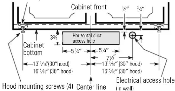 GE Profile JV535CCC - Outside rear exhaust (Horizontal duct—3½" x 10" Rectangular) - 1