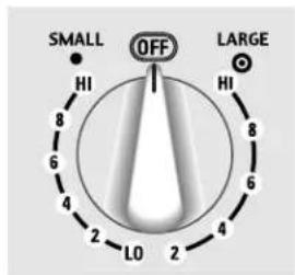 GE Profile JDP47BFBB - Dual Surface Unit Control Knob - 1