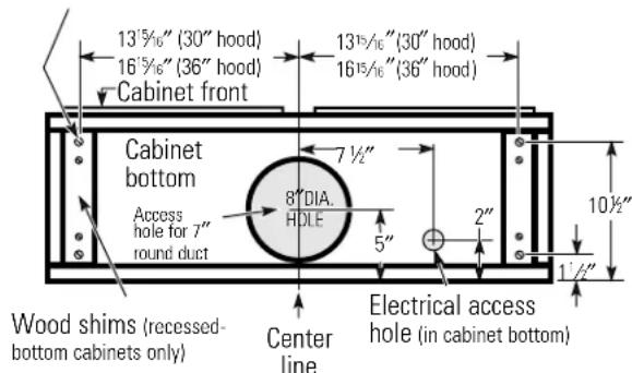 GE Profile JV565CWW - Outside top exhaust (Vertical duct—7"Round) - 1