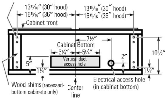 GE Profile JV666CSS - Outside top exhaust (Vertical duct—3 ^1/4 x 10" Rectangular) - 1